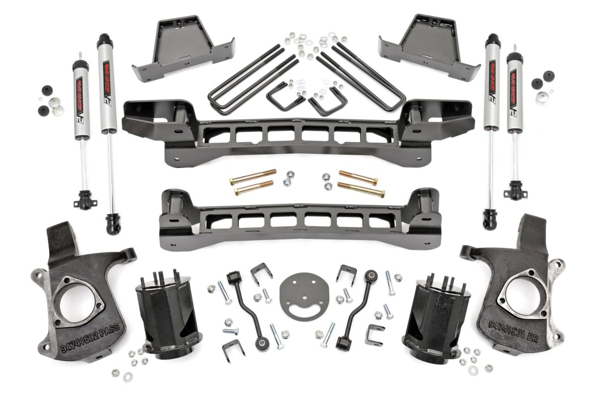 Chevrolet Silverado 1500 Suspension Lift Kit - Rough Country - 6 Inch Lift Kit | V2 Shocks - '99-'06